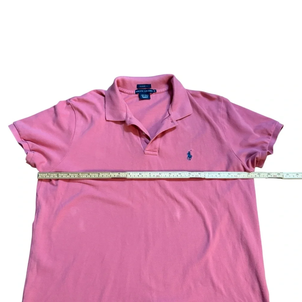 Classic Fit Ralph Lauren Men’s Polo Shirt in Pink Sz XL‎ 100% Cotton